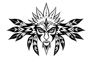 Female Native American tattoo idea