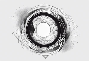 black hole absorbing things around put on my forearm tattoo idea