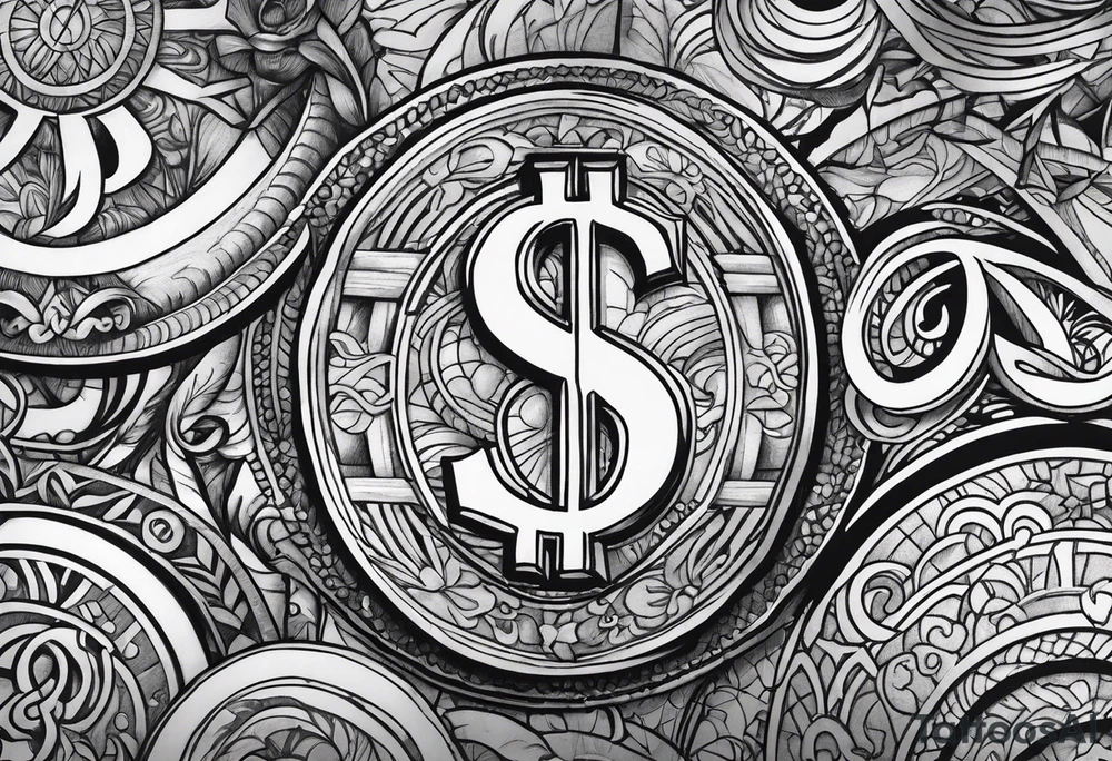 Dollar signs tattoo idea