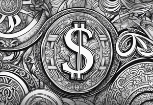 Dollar signs tattoo idea