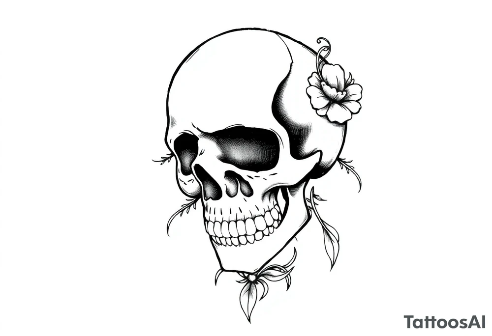 Beauty, Gothic, skull tattoo idea