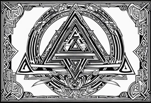 Valhalla fire
Sword shield valknut tattoo idea