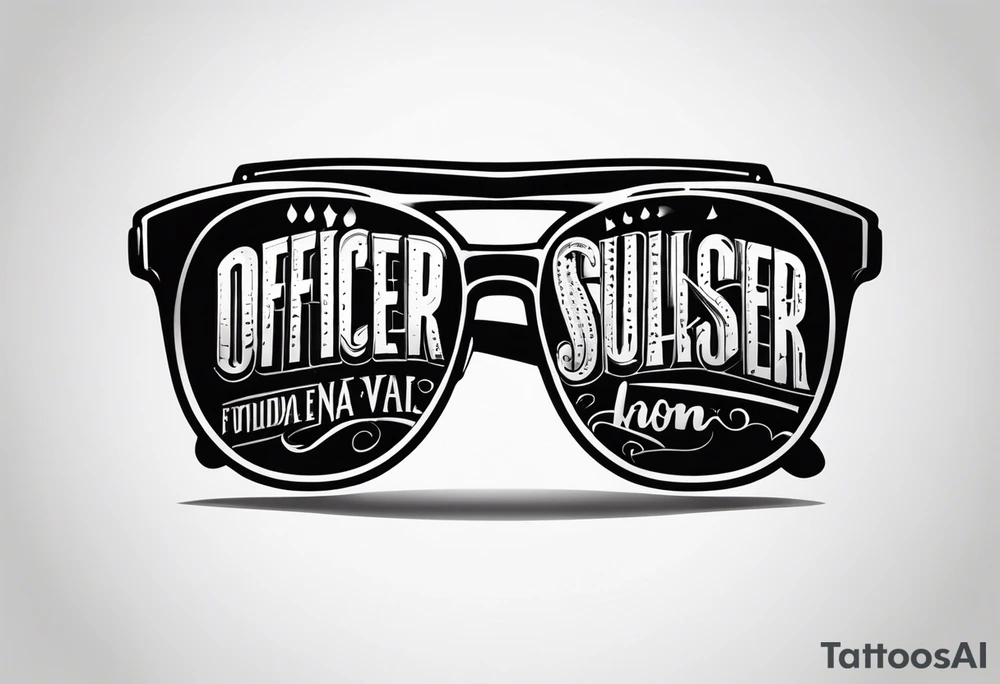 Officer Sunglasses tattoo idea