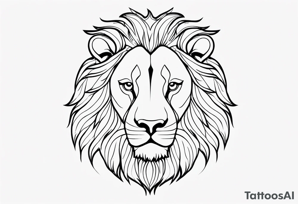 A lion tattoo idea