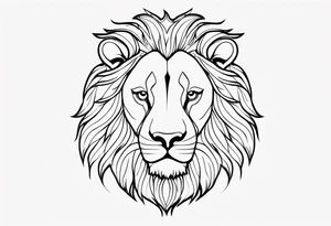 A lion tattoo idea