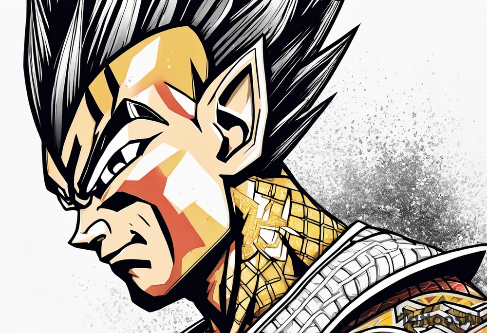Vegeta wearing his badman tattoo tattoo idea
