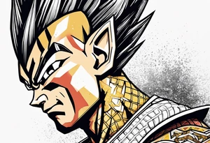 Vegeta wearing his badman tattoo tattoo idea