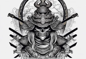 Samurai full armor tattoo idea