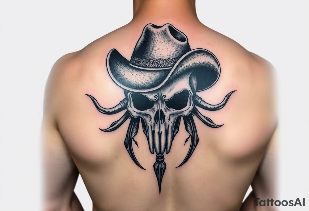Create a tatoo design for a sleeve  with edelbrock and my boyfriends name  Micky in it and southern cowboy hat skull colors black grey crimson ehite tattoo idea
