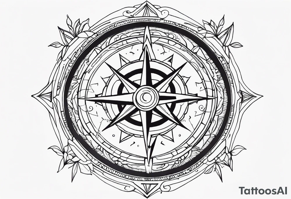 Compass tattoo idea