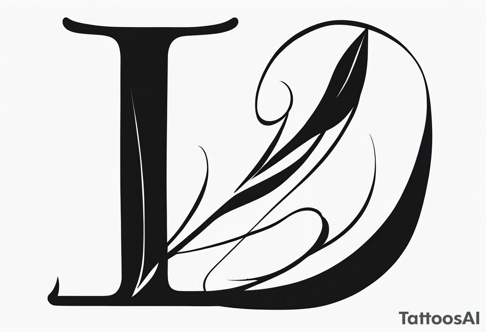 the letter L tattoo idea