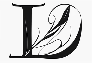 the letter L tattoo idea