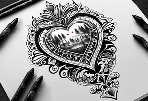 “But the greatest of these is love” in a heart tattoo idea