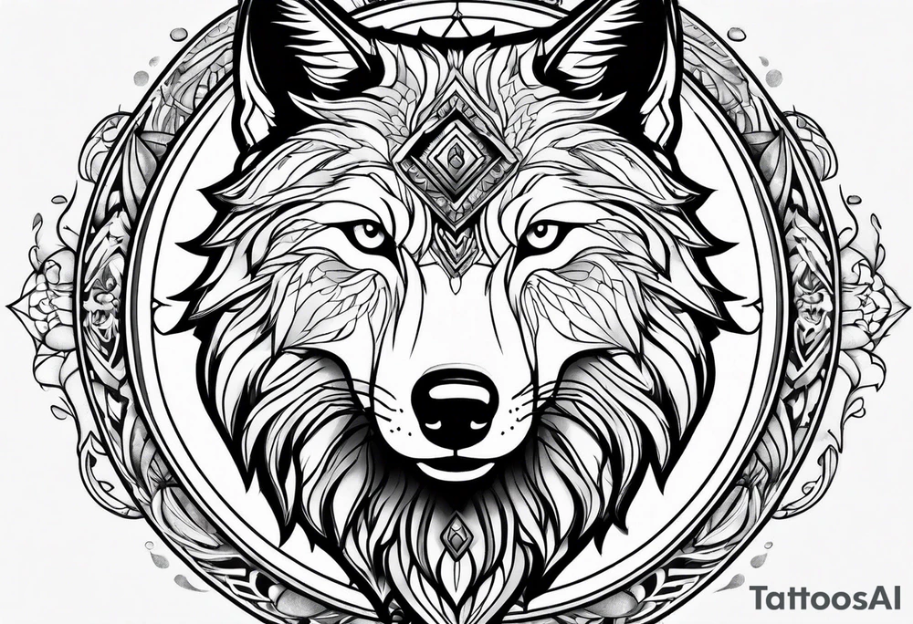 Wolf tattoo idea