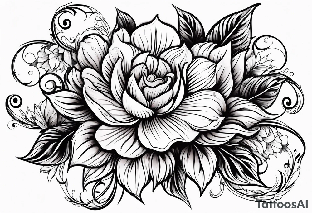 Çosmic flowers tattoo idea