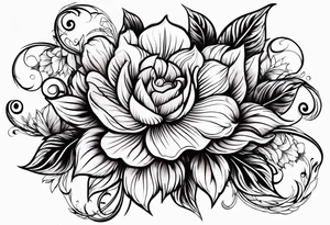 Çosmic flowers tattoo idea