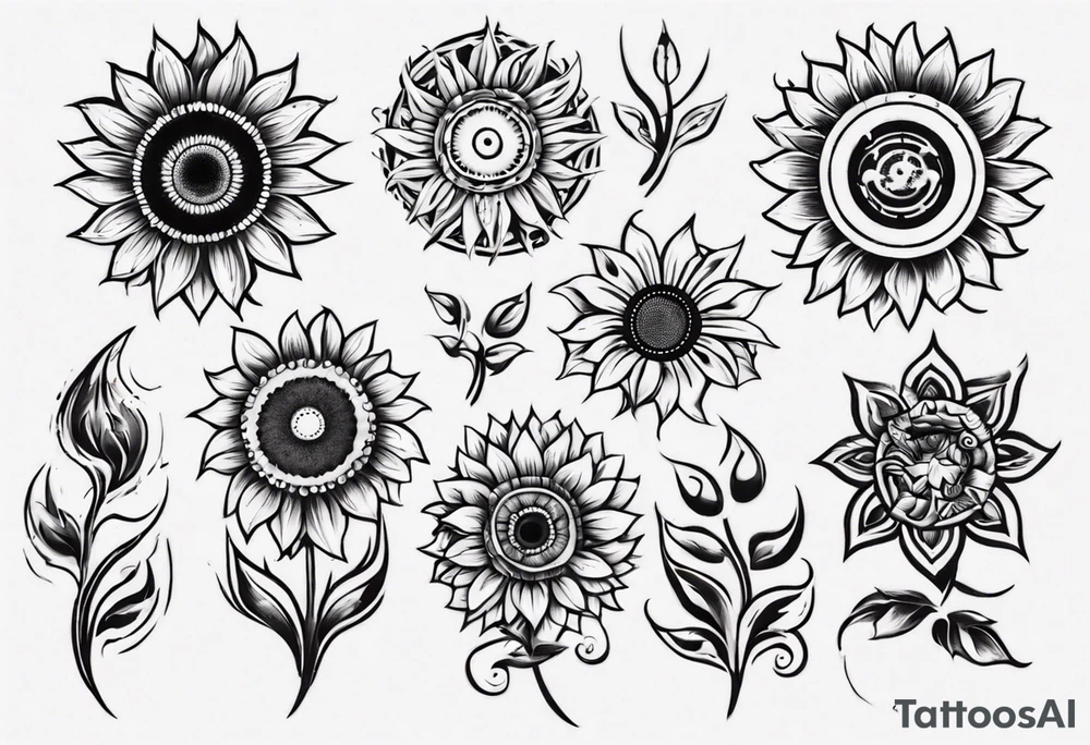 Sunflower tattoo idea