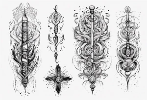 unalome with breathe tattoo idea