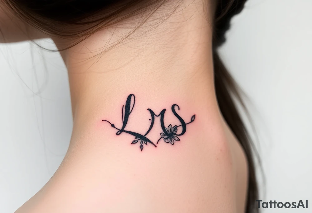 Nail claw marks beside the initials lrs tattoo idea