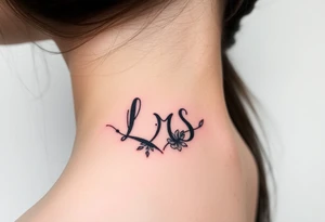 Nail claw marks beside the initials lrs tattoo idea