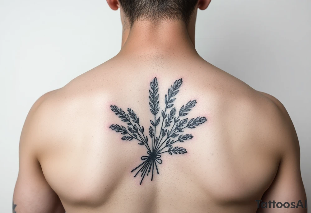 sage bundle tattoo idea