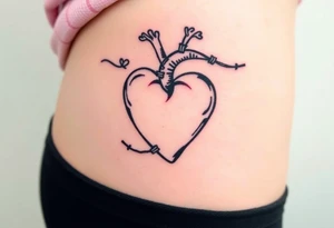 Barb wire heart tattoo idea