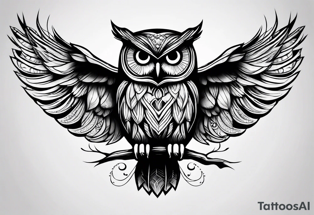 Infinity owl tattoo idea