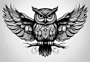 Infinity owl tattoo idea
