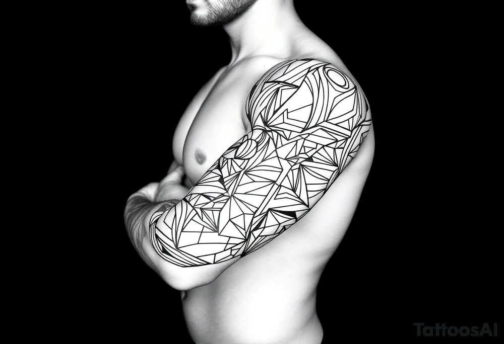 bold line ornamentaali tattoo idea