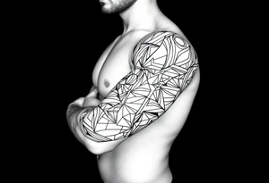 bold line ornamentaali tattoo idea