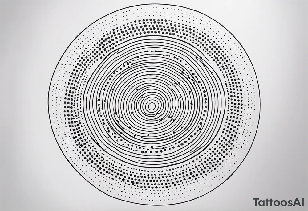 simple circle that incorporates dots tattoo idea