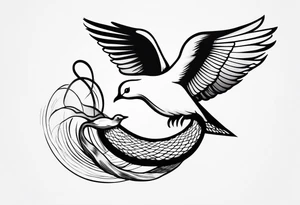 A Snake and a dove with “Matthew 10:16” included tattoo idea