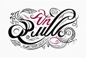 Ruby in calligraphy font tattoo idea