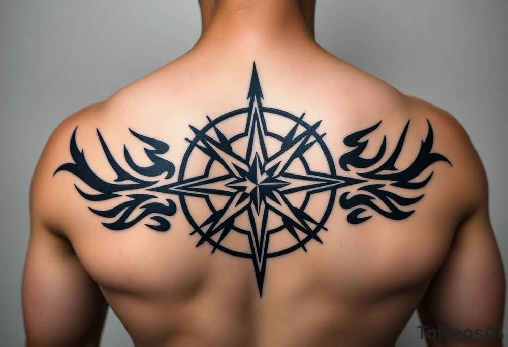 Compass rose tattoo idea