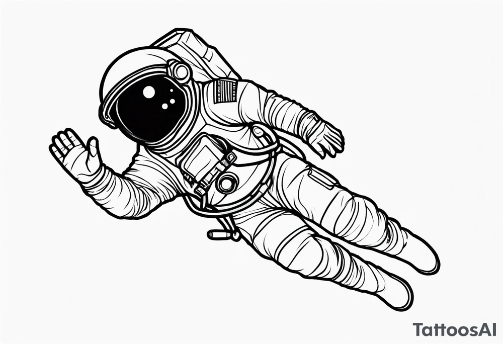 astronaut in space tattoo idea