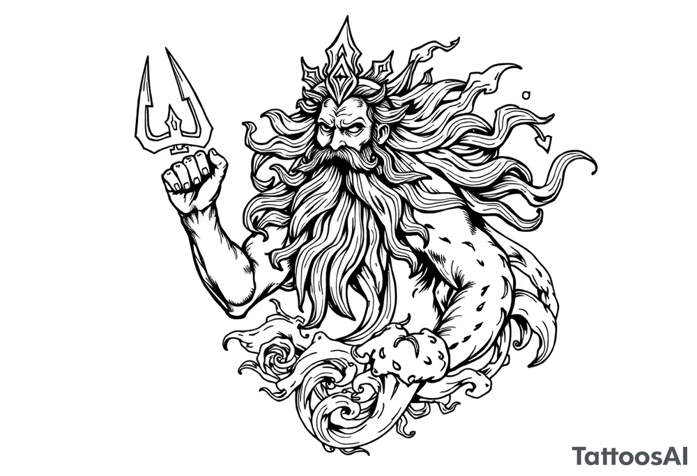god of sea tattoo idea
