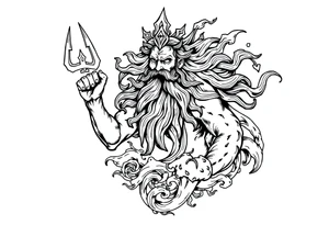 god of sea tattoo idea