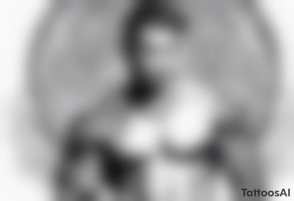 male human figure tattoo idea