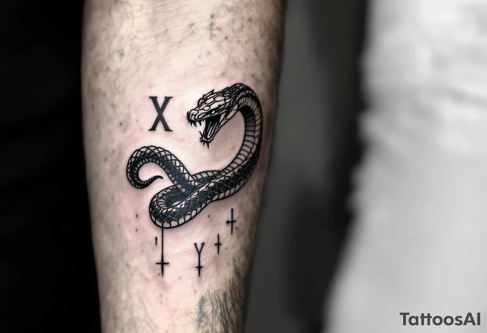 streetwear snake tattoo idea