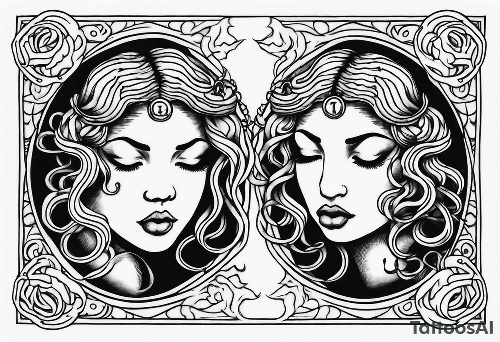 hear no evil, see no evil, speak no evil medusa tattoo idea