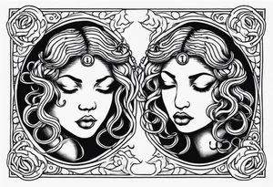 hear no evil, see no evil, speak no evil medusa tattoo idea