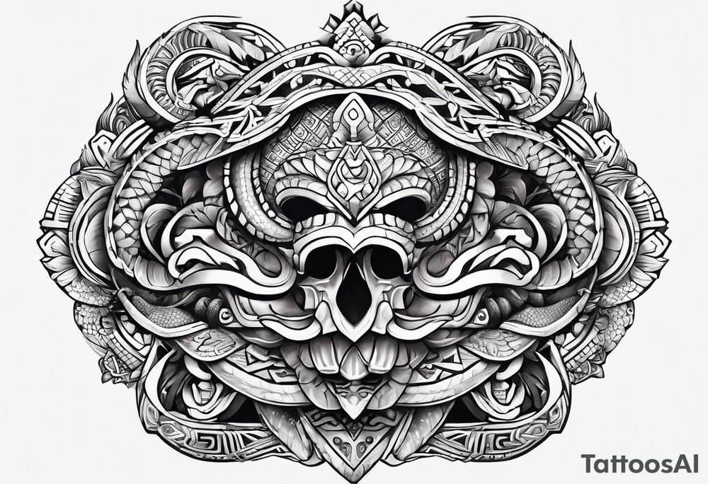 Aztec snake tattoo idea