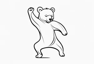 Dancing bear tattoo idea