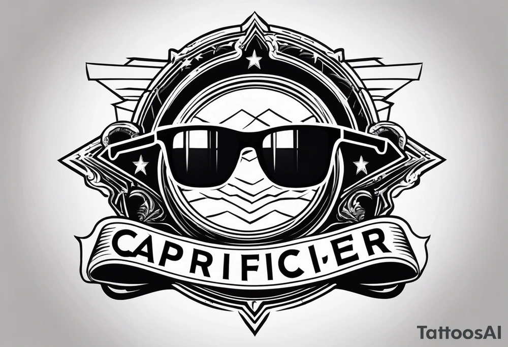 capricorn sunglasses Officer tattoo idea