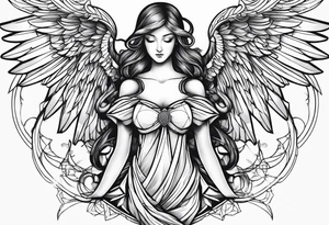 Cancer ribbon, angel, tattoo idea