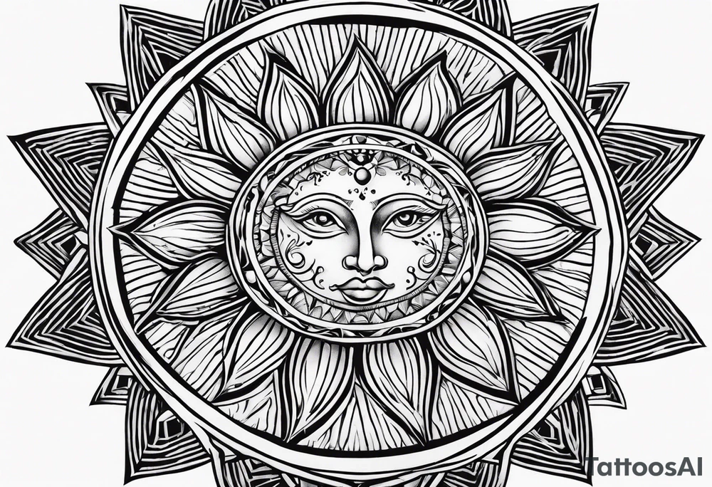 Extremly basic sun basic sun tattoo idea