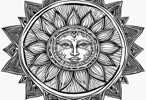 Extremly basic sun basic sun tattoo idea