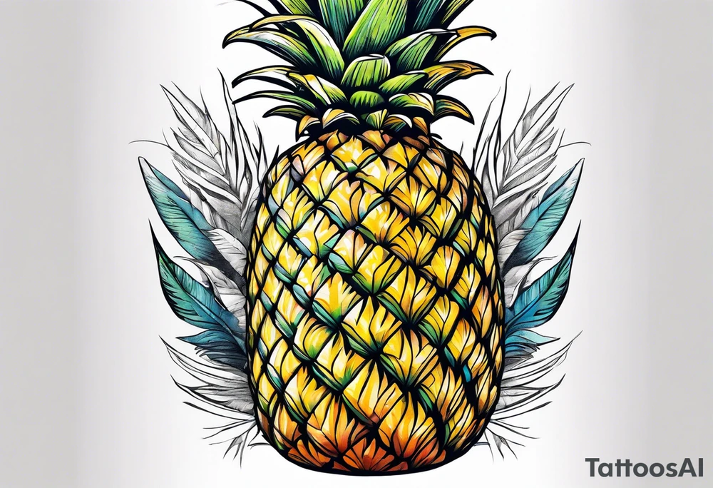 Pineapple tattoo idea