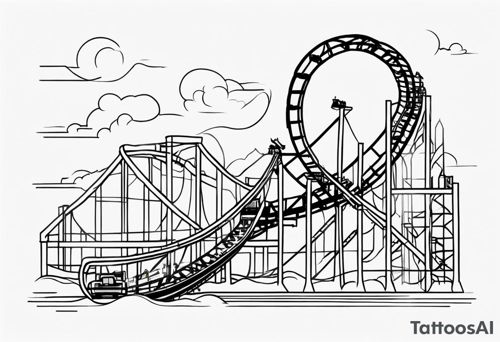 life is a rollercoaster tattoo idea