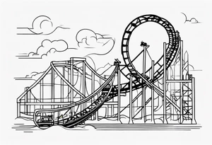 life is a rollercoaster tattoo idea